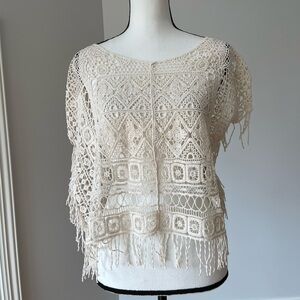 Ecote Lacey crochet top in a size medium